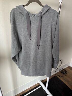 Aerie Oversize Gray Hoodie with Ribbon size Small